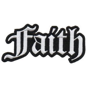 Faith Word Black & White Patch