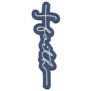 Faith Blue & White Patch
