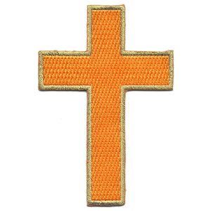 Cross Metallic Gold Patch