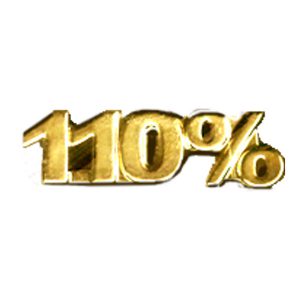 110% - Text Pin