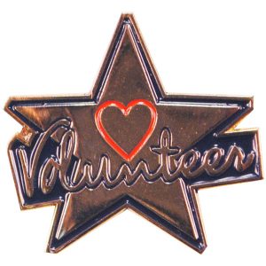 Volunteer (Star & Heart) Pin
