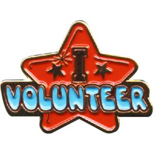 I Volunteer Pin