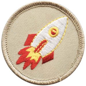 Flaming Rocket Patrol Patch