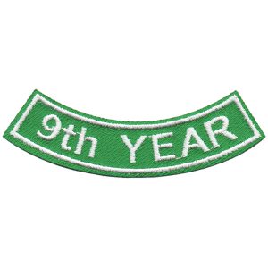 9th Year Rocker Patch