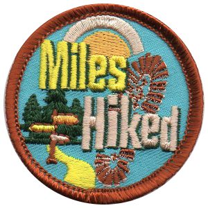 Miles Hiked Patch
