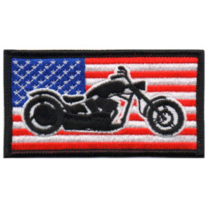 American Flag with Motorcycle