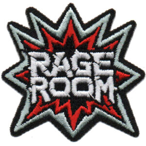 Embroidered "Good Attendance Patch (Copy)" featuring bold white text centered on a jagged starburst with black, red, and gray outlines.